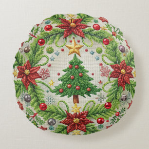 Stickereien Weihnachtsbaum Kissen Festlicher Feier