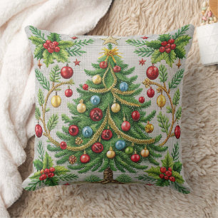 Stickereifeiertag Weihnachtsbaum Kissenfest Kissen