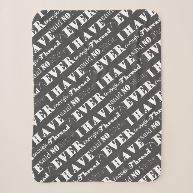 Stickereihandwerk nicht genug sherpadecke (Vorderseite)