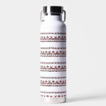 Stickereimuster - Flasche aus Edelstahl