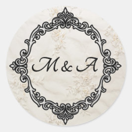 Stickereistickerei Runder Aufkleber