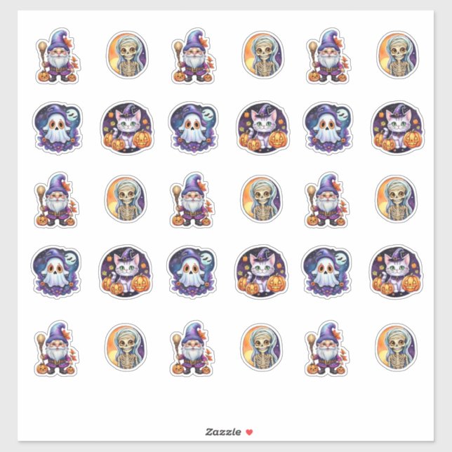 StickerGen Halloween Custom-Cut Vinyl Sticker (Blatt)