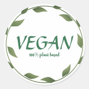 Stickers 100% Vegan Basés Sur Le plante Petites
