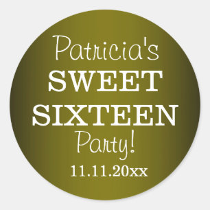 Stickers 16 Soirée Stylish : Metallic Green