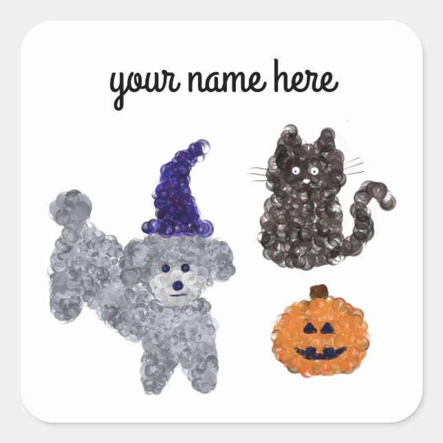 Stickers #1-3 Gris Halloween (Devant)