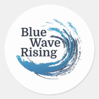 Stickers 1,5" Blue Wave Rising