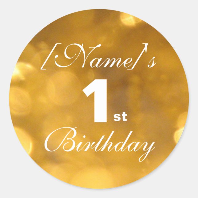 Stickers 1er anniversaire d'or (Devant)