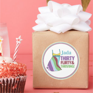 Stickers 30e Anniversaire Trente Flirty & Thriving