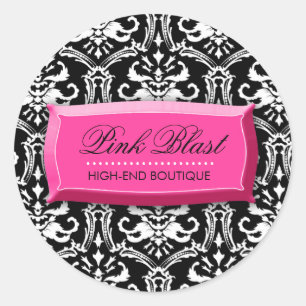 Stickers 311-Élégant à poitrine rose Damas