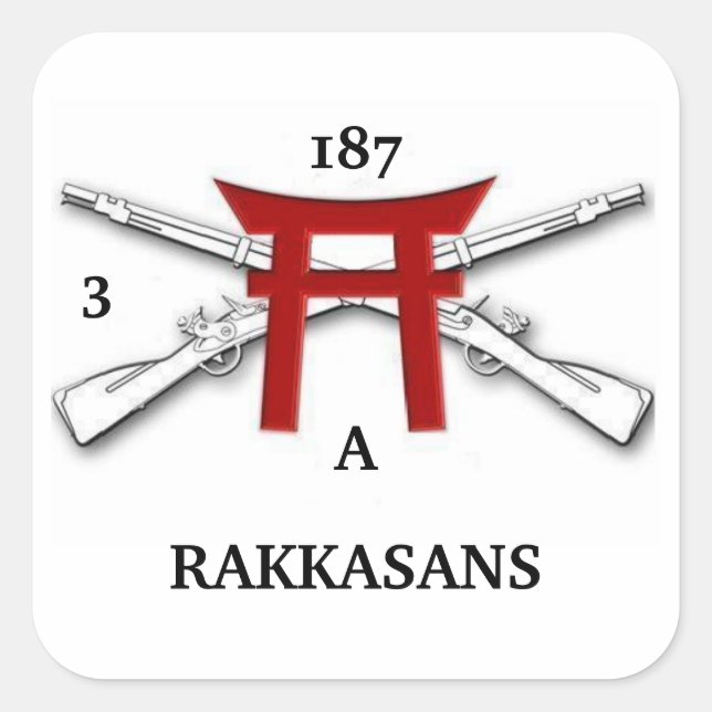 Stickers 3/187th Infantry RAKKASANS (Devant)