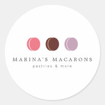 Stickers 3 ronds MACARON TRIO EN FRANÇAIS