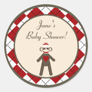 Stickers 6 - 3" Favoriser Jacquard de singe à sock