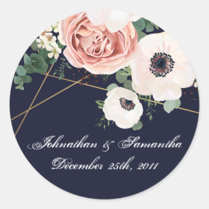 Stickers 6 - 3" Favoriser Jardin Géométrique Rose 