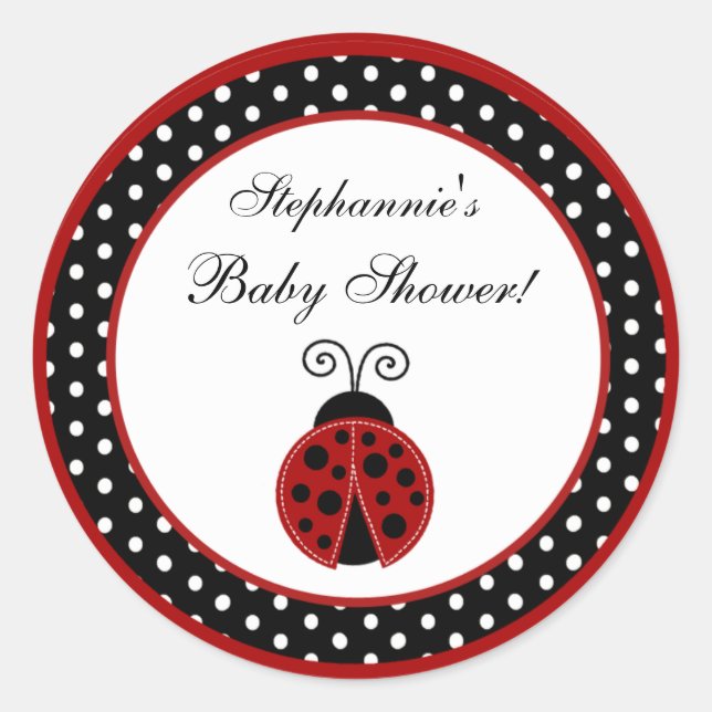 Stickers 6 - 3" Favoriser Red Ladybug (Devant)