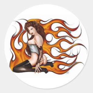 Stickers à aiguilles de beauté flamboyante