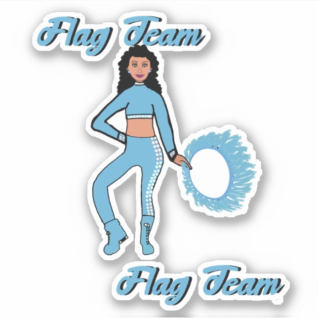 Stickers à anneaux de l'équipe du drapeau ( bleu c (Devant)