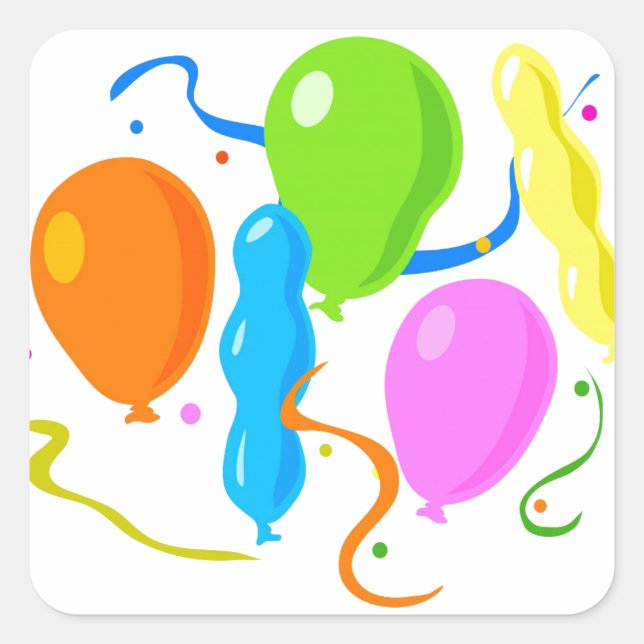 Stickers à ballons et scellés à enveloppes (Devant)