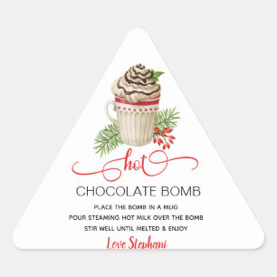 Stickers à base de chocolat chaud de Noël