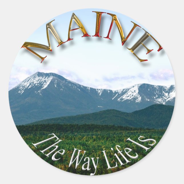 Stickers à enveloppe du Maine Mt. Katahdin (Devant)