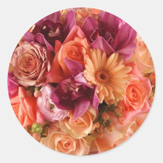 Stickers à enveloppe Mariage orange (Devant)