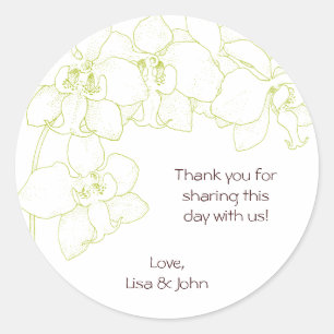 Stickers à fleurs d'orchidées de Cymbidium