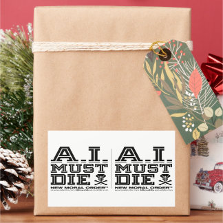 Stickers A.I. Must Die™ Logo (College Font)