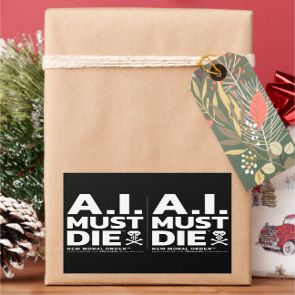 Stickers A.I. Must Die™ Logo (Police Blanche)