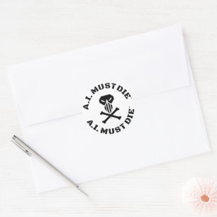 Stickers A.I. Must Die™ Logo (Police Militaire) (2