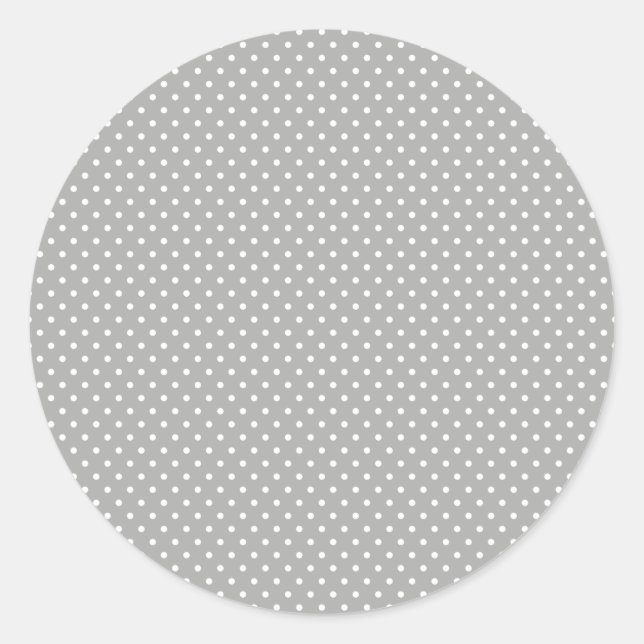 Stickers à points polka gris et blanc classique (Devant)