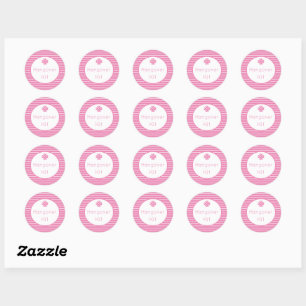 Stickers à rayures rose vif Kit de main