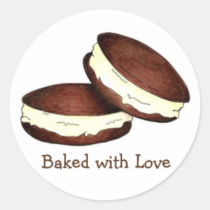 Stickers à tarte blanche au chocolat d'amour