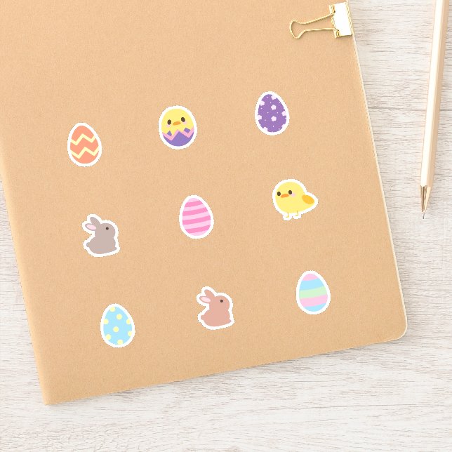 Stickers à thème de Pâques mignons (Carnet)