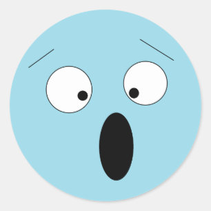 Stickers À Visage Silencieux, Pale Surpris