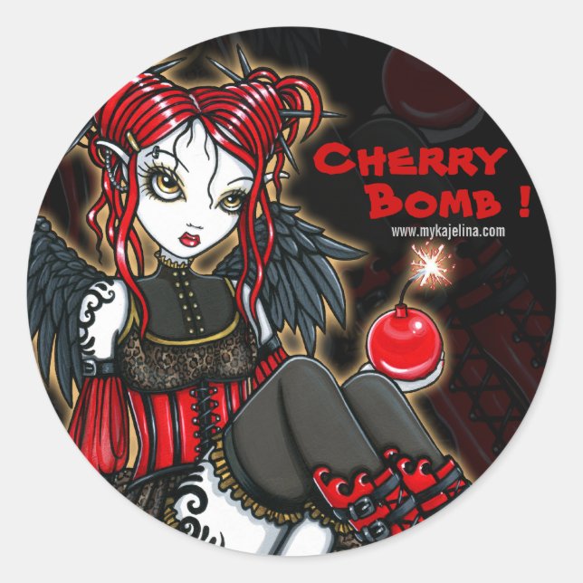 Stickers "Abigail" gothique Cherrybombe Angel (Devant)