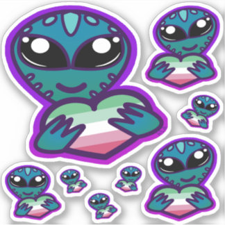 Stickers Abrosexués et Fiers Aliens