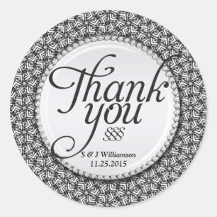 Stickers Abstraits en Merci noir et blanc