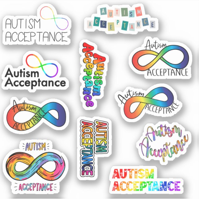 Stickers Acceptation Autisme Pack/feuille (Devant)