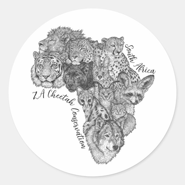 Stickers - Afrika-Karte (Vorderseite)