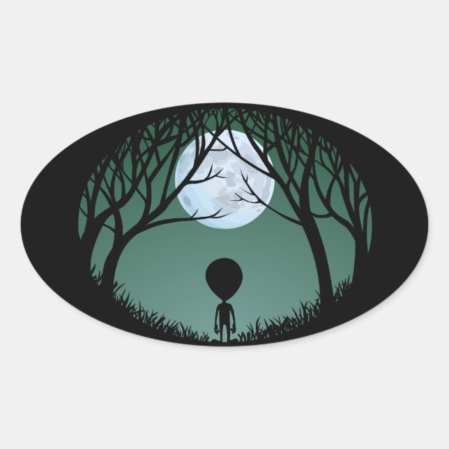 Stickers Aliens amusant Stickers Alien Halloween (Devant)