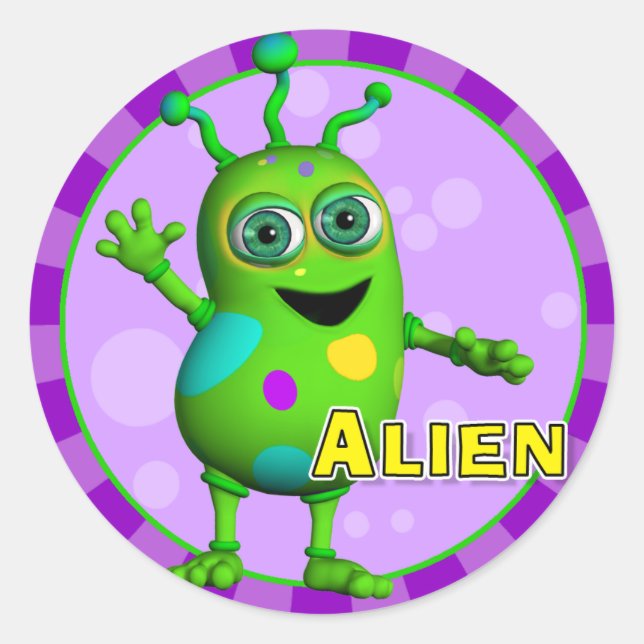 Stickers Aliens amusants (Devant)