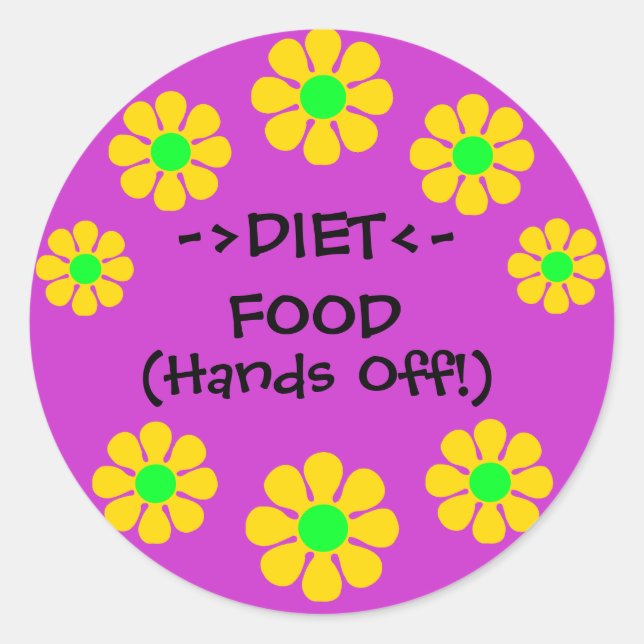 Stickers Aliments Diet (Devant)
