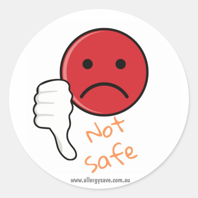 Stickers Allergie Non Sécurisé (Devant)