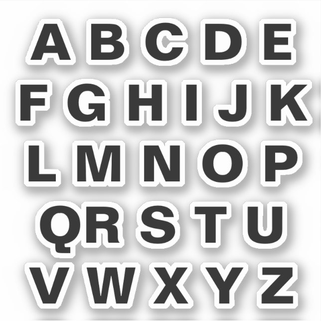 Stickers Alphabet Étiquette pour enfants (Devant)