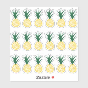 Stickers ananas jaune vif