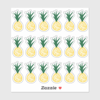 Stickers ananas jaune vif