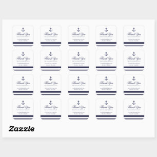 Stickers Ancre marine bleu et blanc mariage préfér