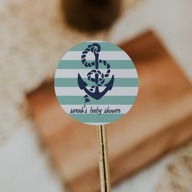 Stickers Ancre Nautique Monnaie Baby shower Favori (Créateur téléchargé)