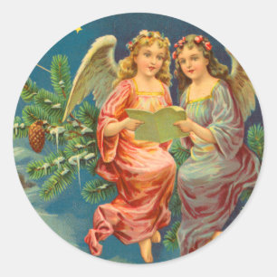 Stickers Angel de Noël victorien