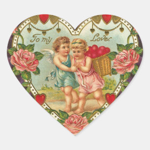 Stickers Angel Valentine vintage