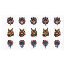 Stickers animal style tatouage